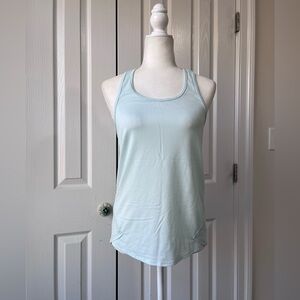 oiselle Light Green Mesh Flyout Racerback Running Tank